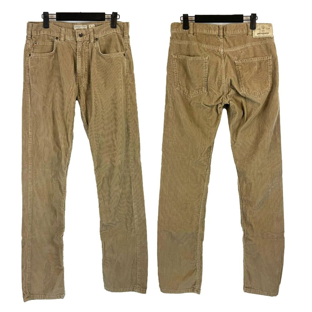 Patagonia Men's Iron Clad Tan Khaki Corduroy Straight Pants 30x32